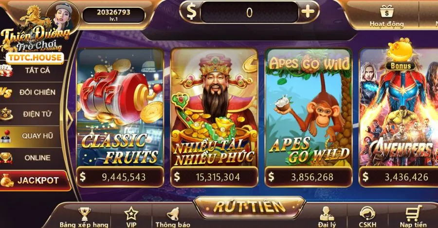 Game slot 123 b với các biểu tượng may mắn và giải độc đắc